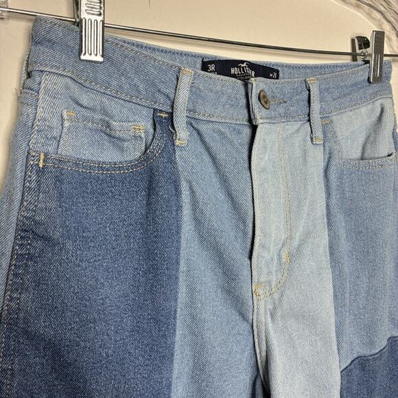 Hollister Patchwork Frayed Hem Ultra High Rise Mom Jean 26/27 (3R) - Picture 2 of 8